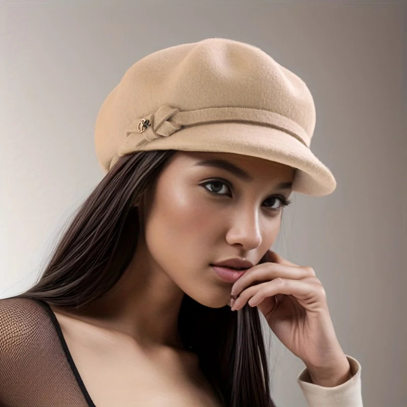 Bonnet octogonal en laine Amélie