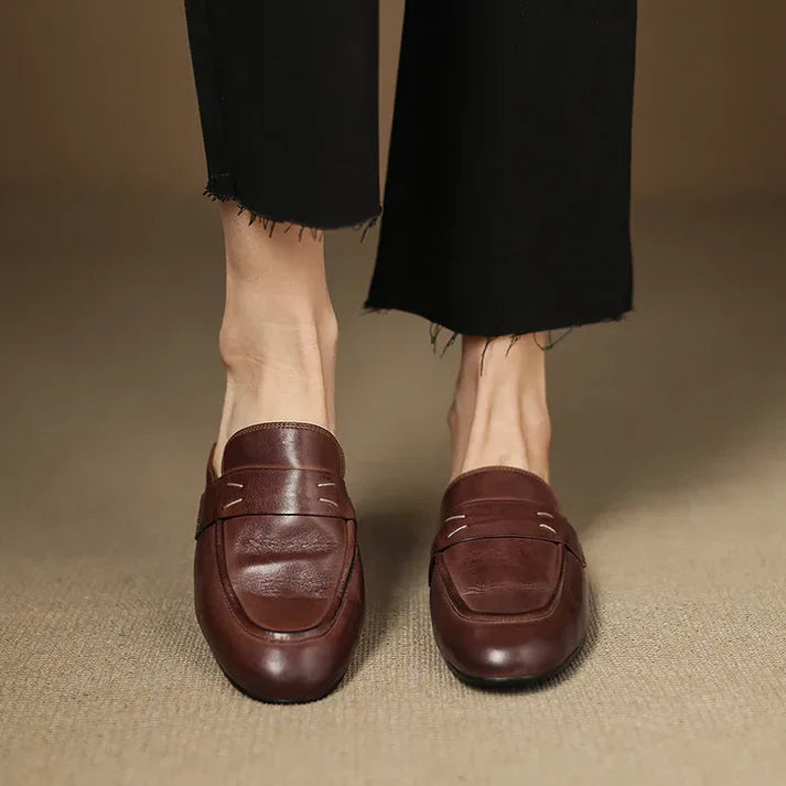 Mules Aurora en cuir véritable