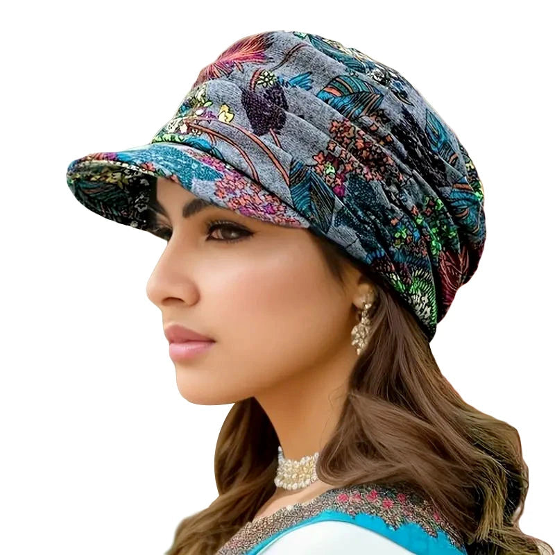 Casquette à visière en velours Florencia