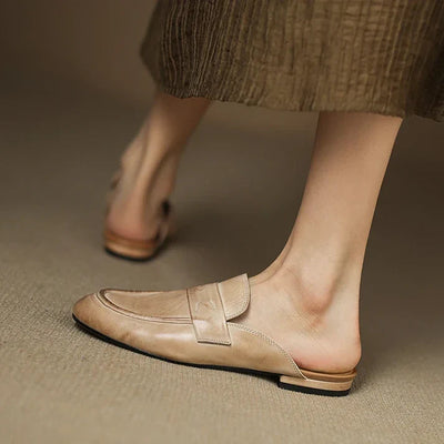 Mules Aurora en cuir véritable