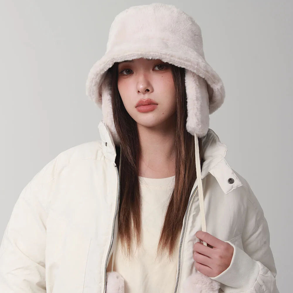 Chapeau bob en fourrure Evelina