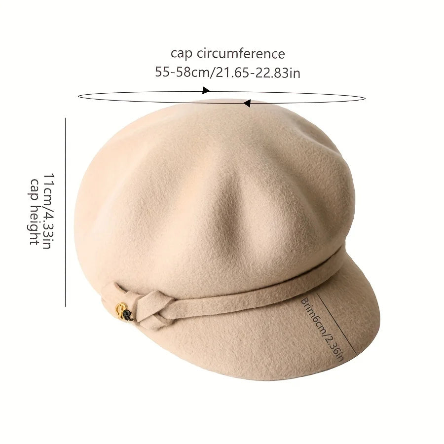 Bonnet octogonal en laine Amélie