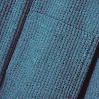 Surchemise à capuche en velours côtelé boutonnée