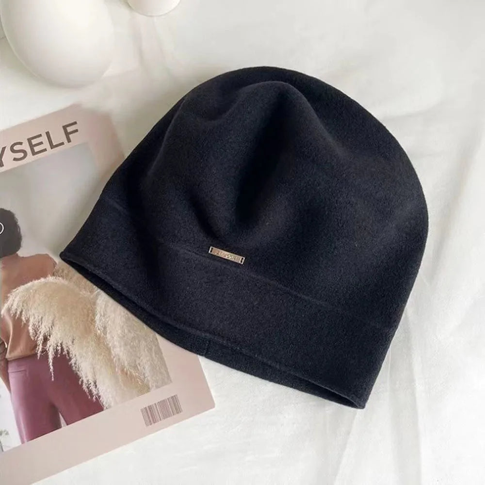 Béret ample en cachemire mélangé