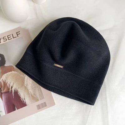 Béret ample en cachemire mélangé