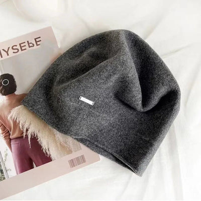 Béret ample en cachemire mélangé